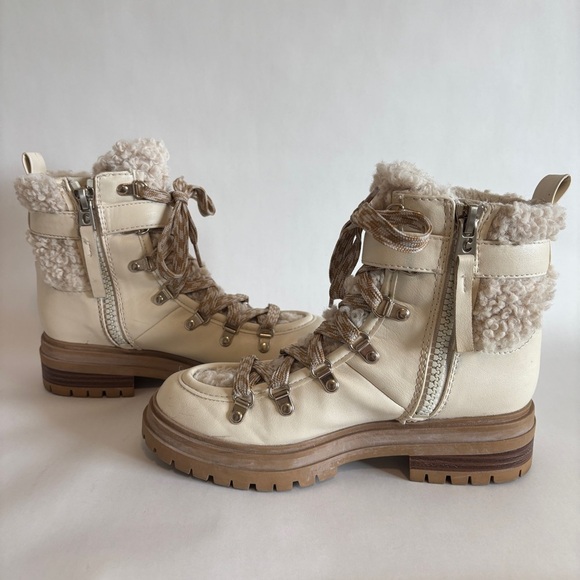 Circus NY by Sam Edelman womens cream Gretchen Faux Fur Winter Boots size 7.5 - Picture 6 of 10